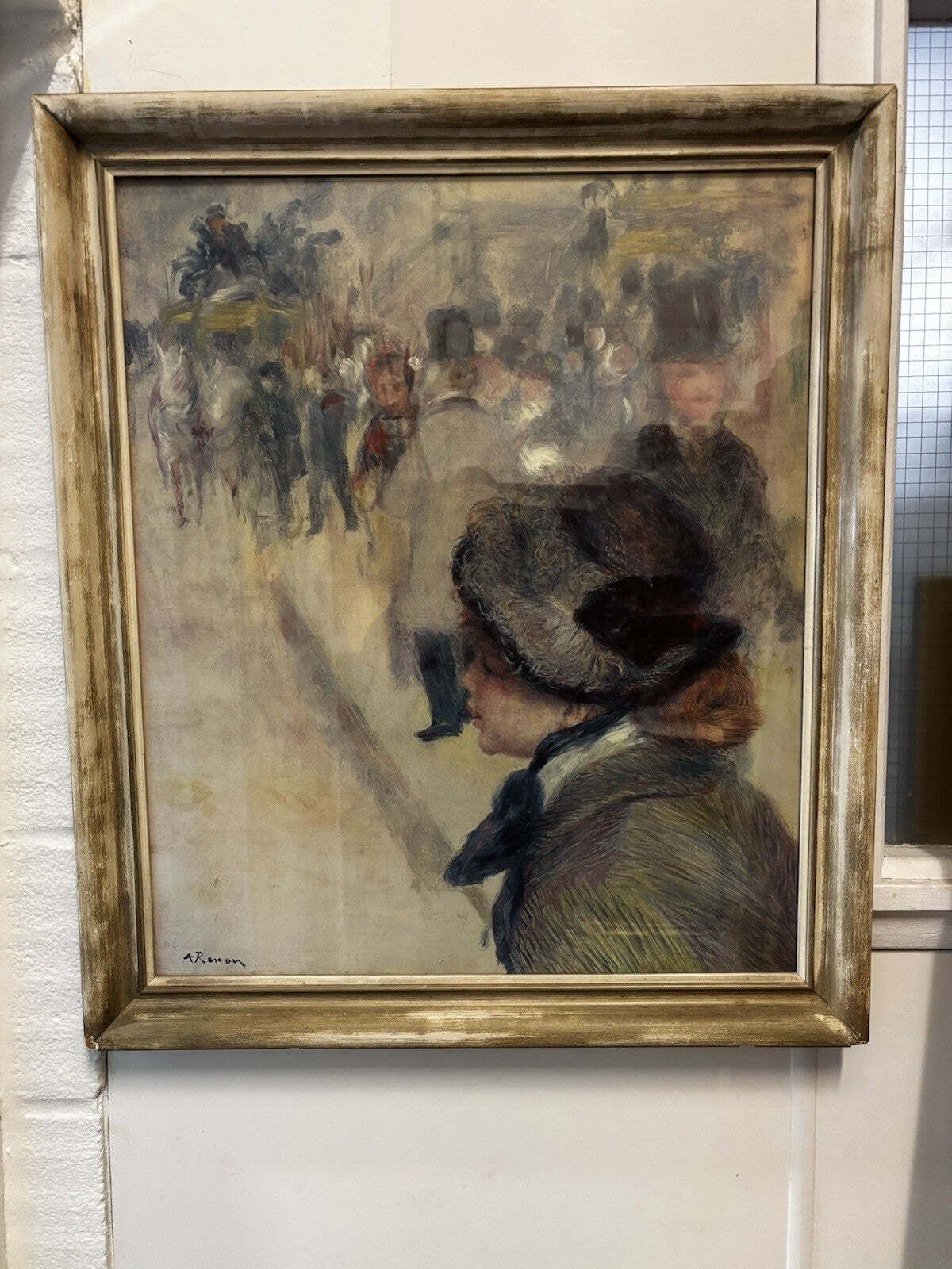 After Renoir. Oil On Canvas " Luncheon On The Boating Park " 71 X 61 Cms. photo for sale