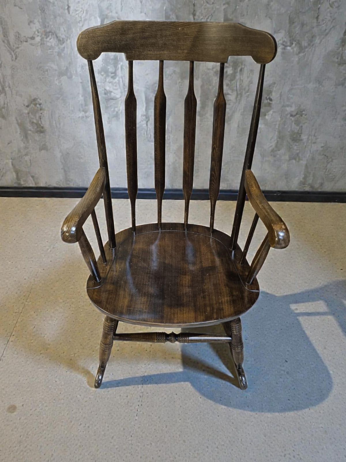 Vintage Windsor Style Wooden Rocking Chair / Armchair / C.1970 / Free Delivery photo Furniture
