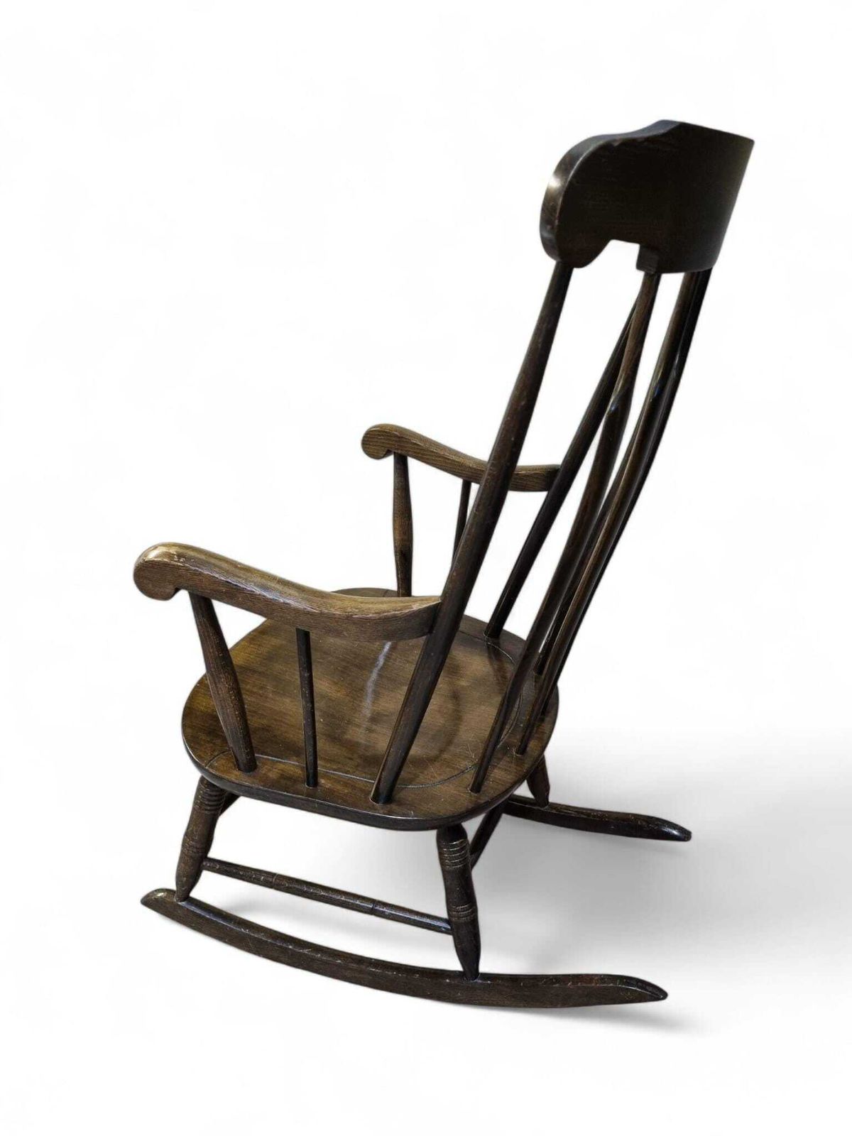 Vintage Windsor Style Wooden Rocking Chair / Armchair / C.1970 / Free Delivery photo vinterior