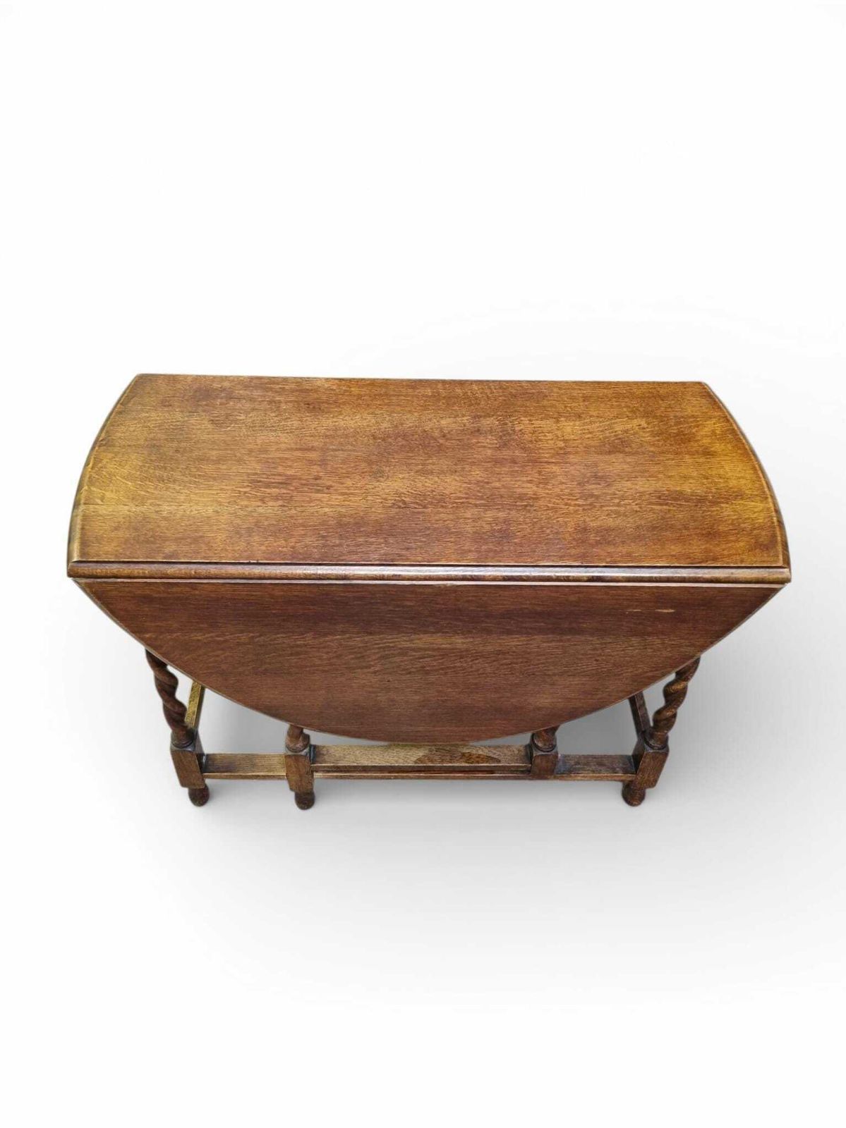 Antique Oak Gateleg Drop Leaf Table / Barley Twist Legs / C.1920 / Free Delivery photo vinterior