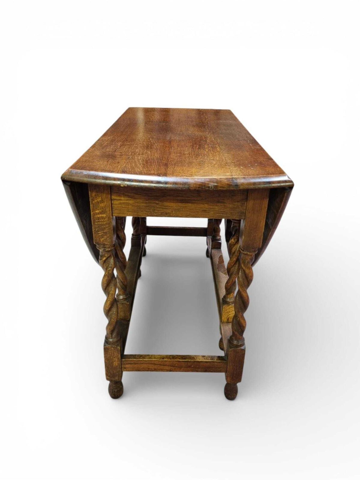 Antique Oak Gateleg Drop Leaf Table / Barley Twist Legs / C.1920 / Free Delivery photo buy