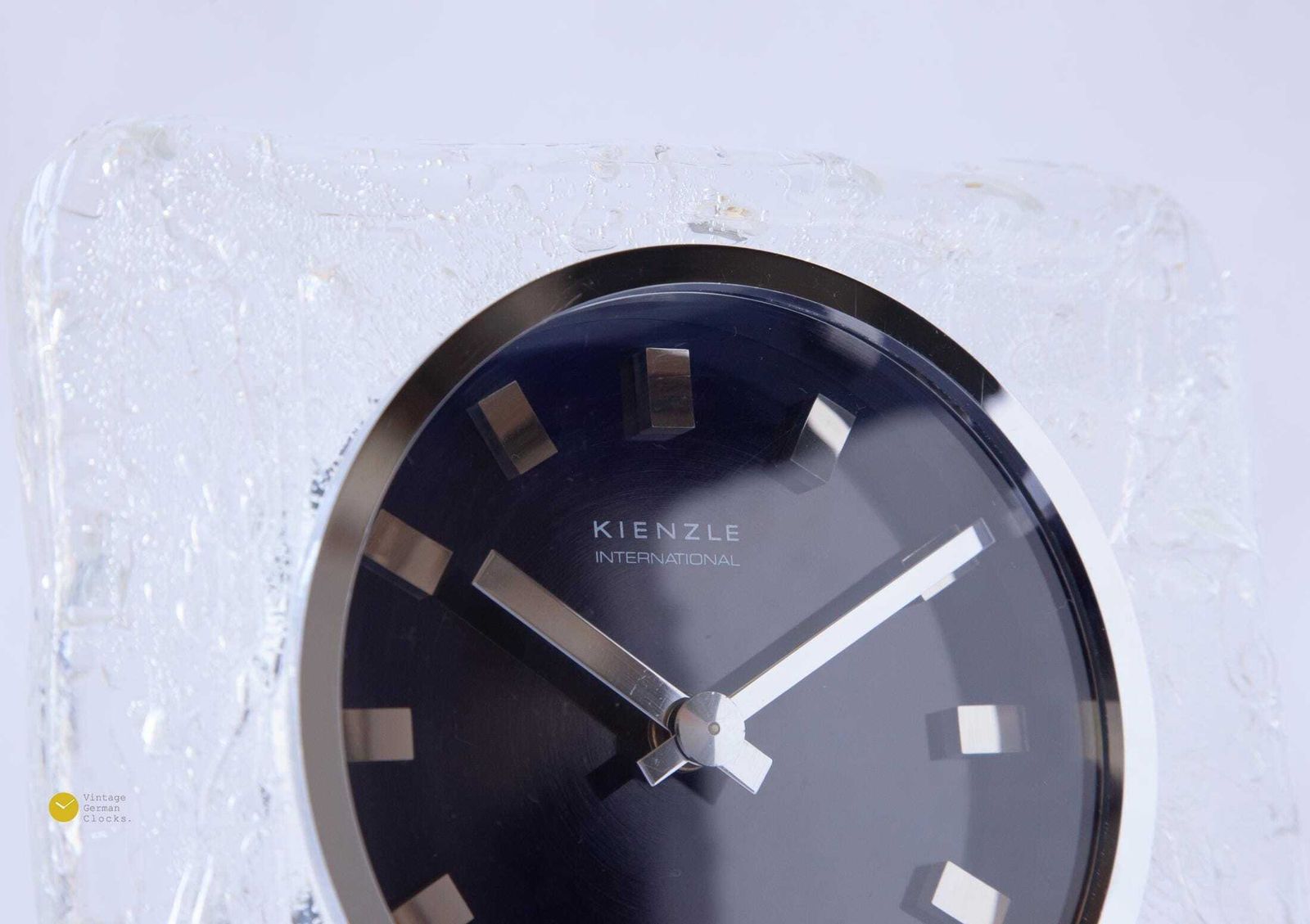 Space Age Kienzle Ice Glass Desk Clock Germany Panton Style Mid Century Modernism Pop Table Mcm 1970s photo buy