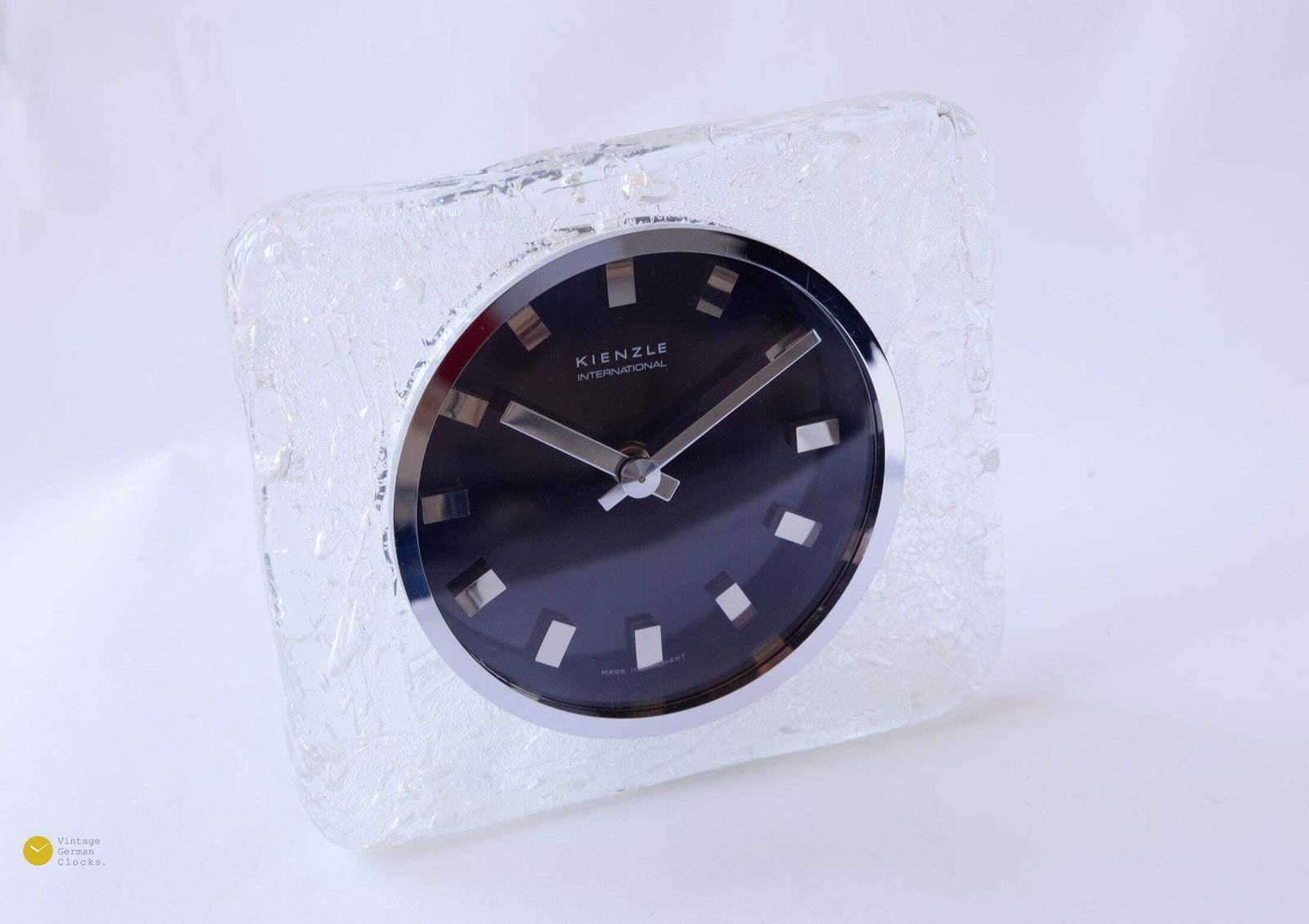 photo furniture Space Age Kienzle Ice Glass Desk Clock Germany Panton Style Mid Century Modernism Pop Table Mcm 1970s