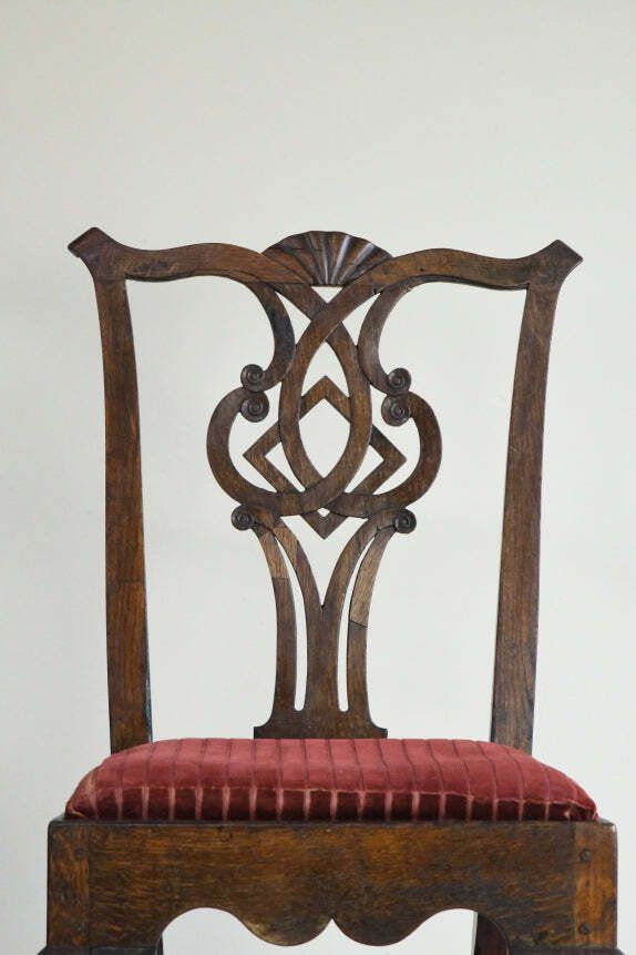 Georgian Oak Chippendale Style Chair photo buy