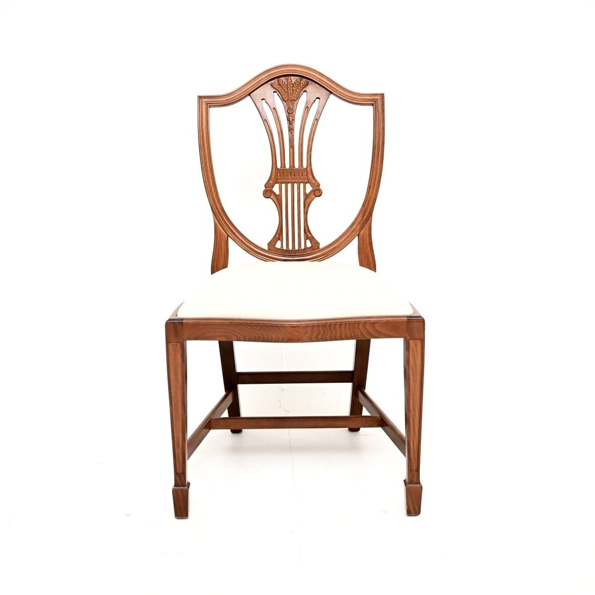 Set Of Eight Antique Sheraton Style Shield Back Dining Chairs photo 1950.0