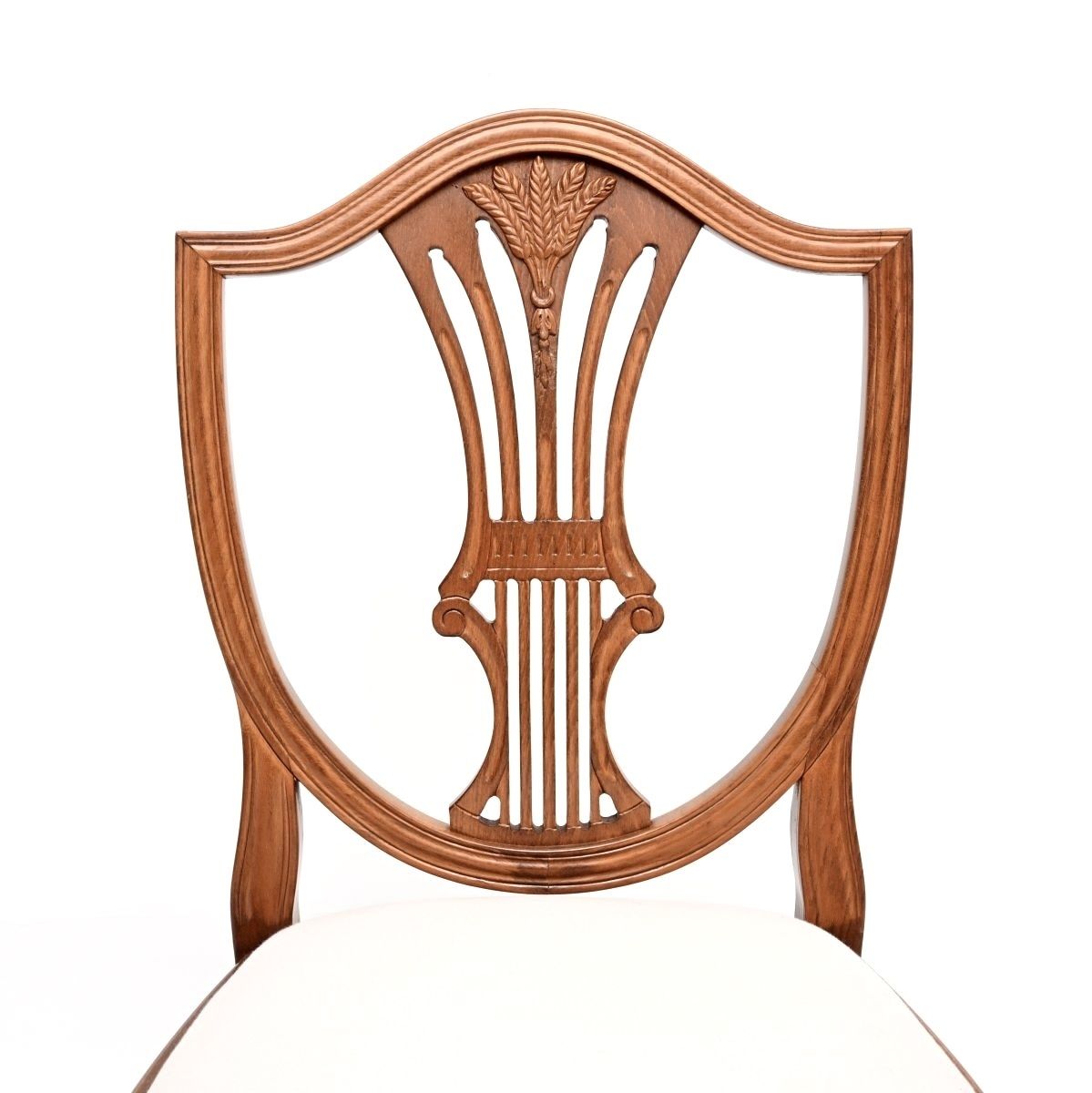 Set Of Eight Antique Sheraton Style Shield Back Dining Chairs photo buy