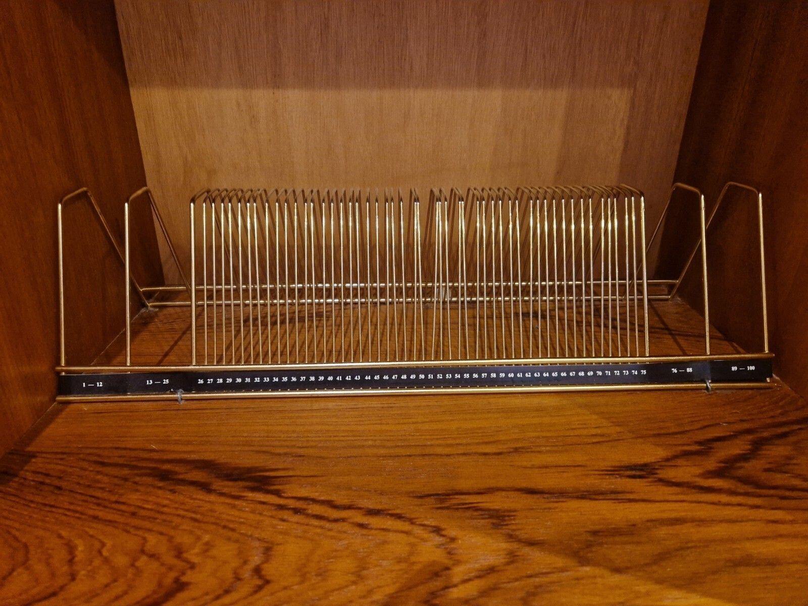 photo for sale Refurbished Mid Century Modern Teak Record & Media Cabinet With Black Accents