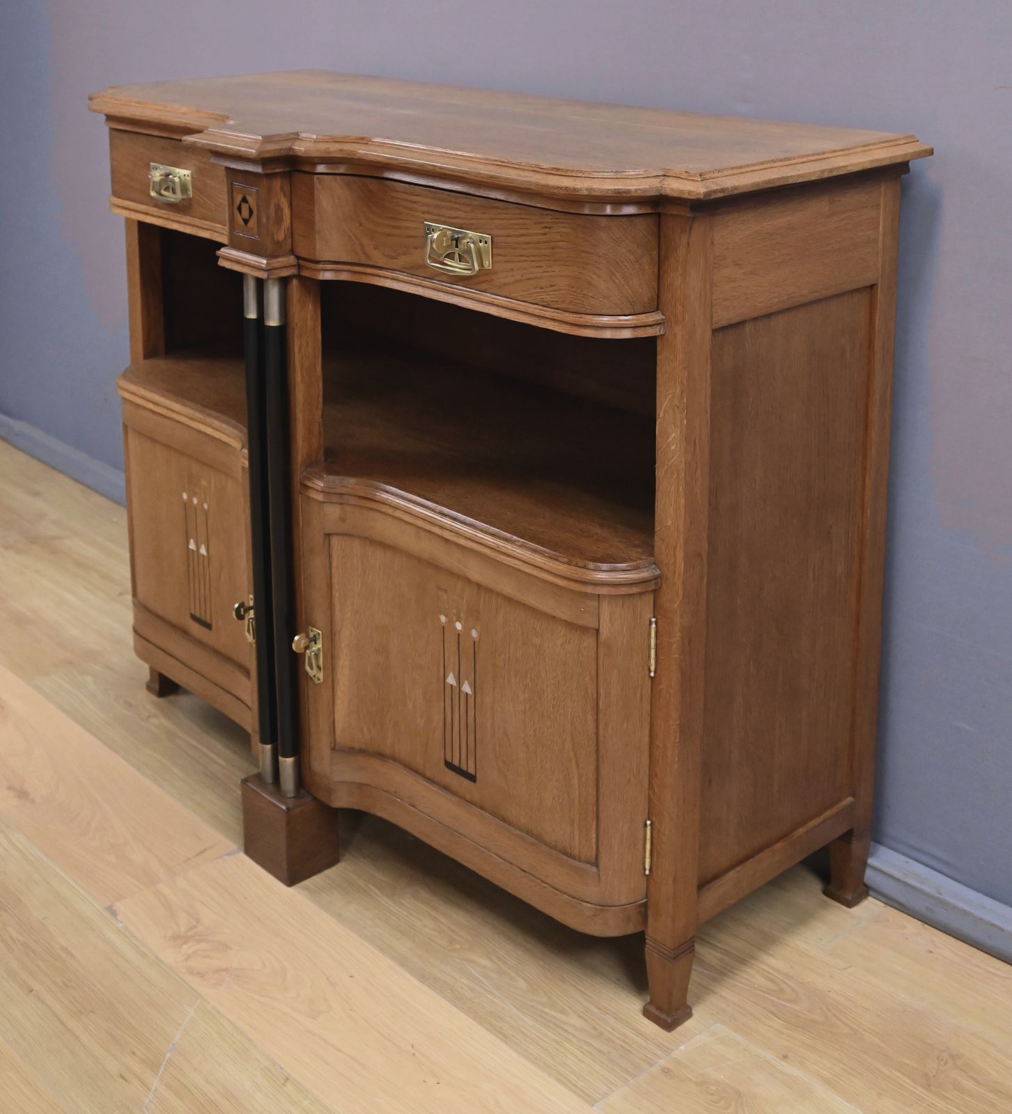 Oak Sideboard In The Style Of Gustave Serrurier Bovy, Art Deco – 1930 photo 3400.0