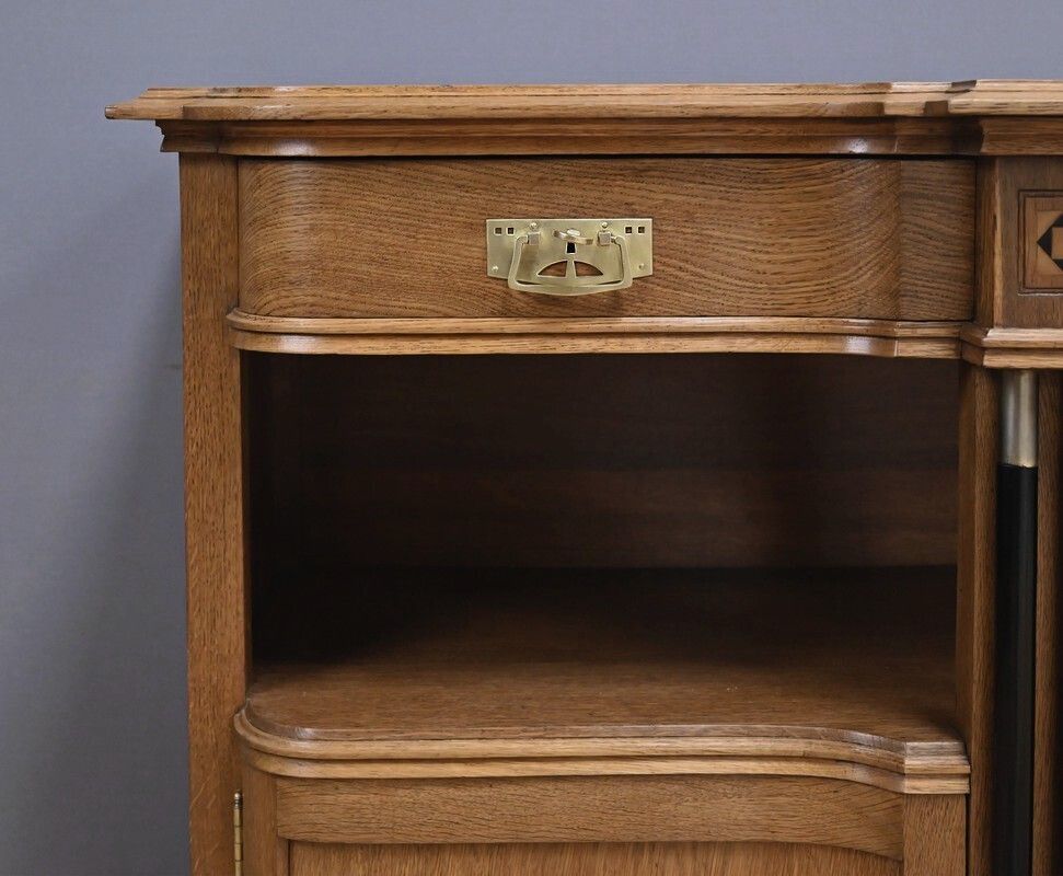 photo for sale Oak Sideboard In The Style Of Gustave Serrurier Bovy, Art Deco – 1930