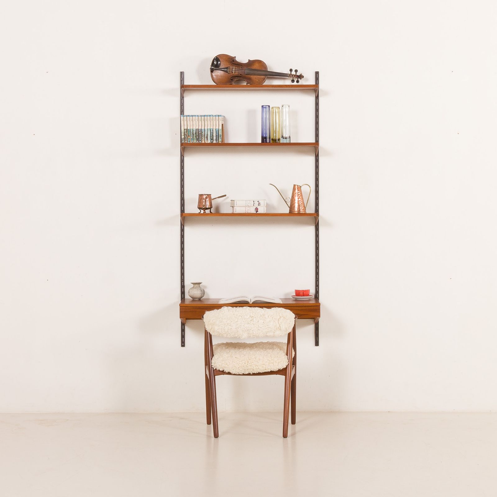 Kai Kristiansen Teak Shelving Unit With A Desk, Fm Mobler, Denmark, 1960s photo Furniture