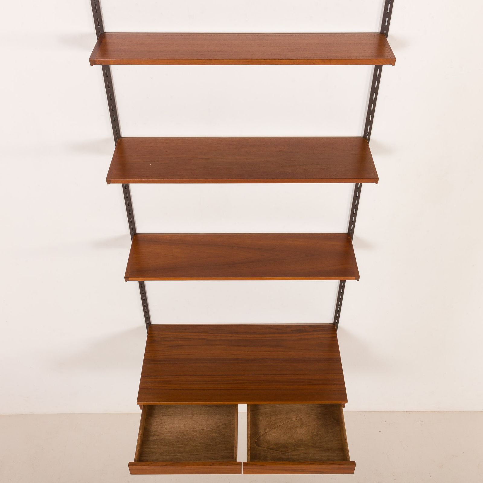 Kai Kristiansen Teak Shelving Unit With A Desk, Fm Mobler, Denmark, 1960s photo vinterior