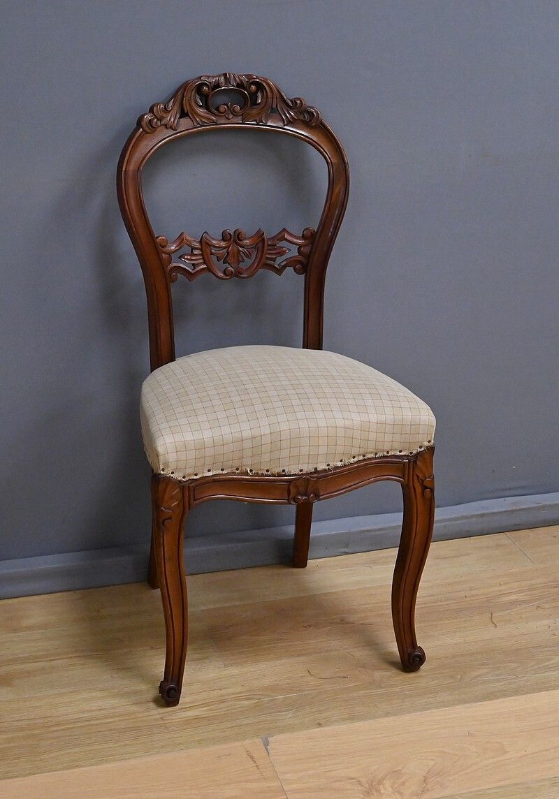 photo furniture Set Of 4 Mahogany Chairs, Napoleon III Period   Second Half Of The 19th Century