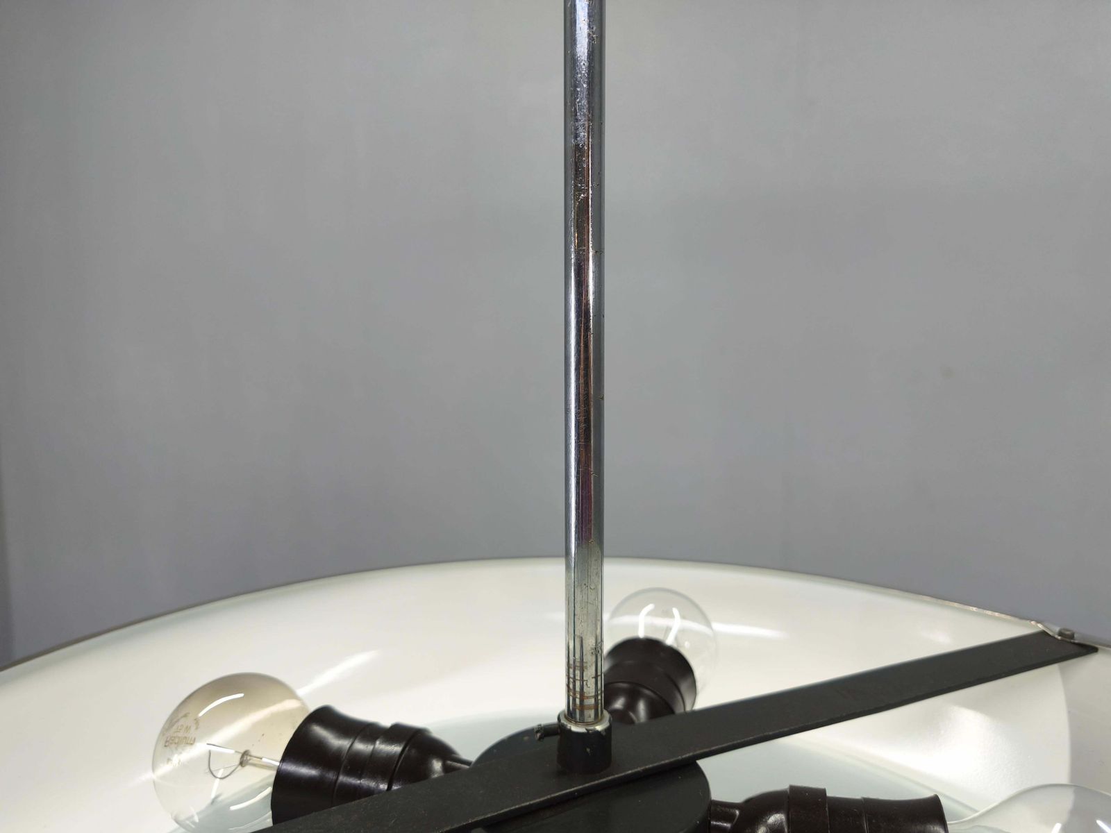 Bauhaus Ufo Chandelier By Josef Hurka For Napako, 1930s photo vinterior
