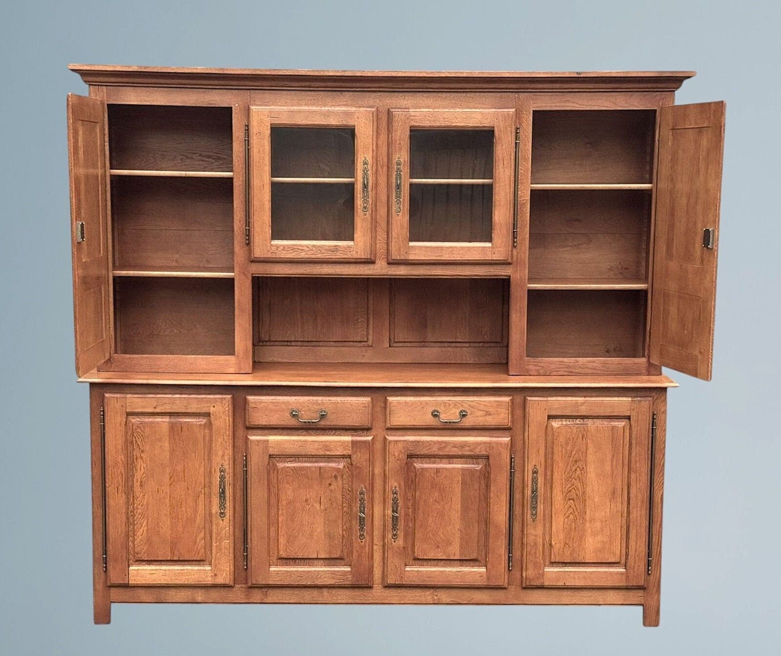photo furniture Large Oak Kitchen Dresser / Oak Bookcase / Oak House Keepers Cupboard