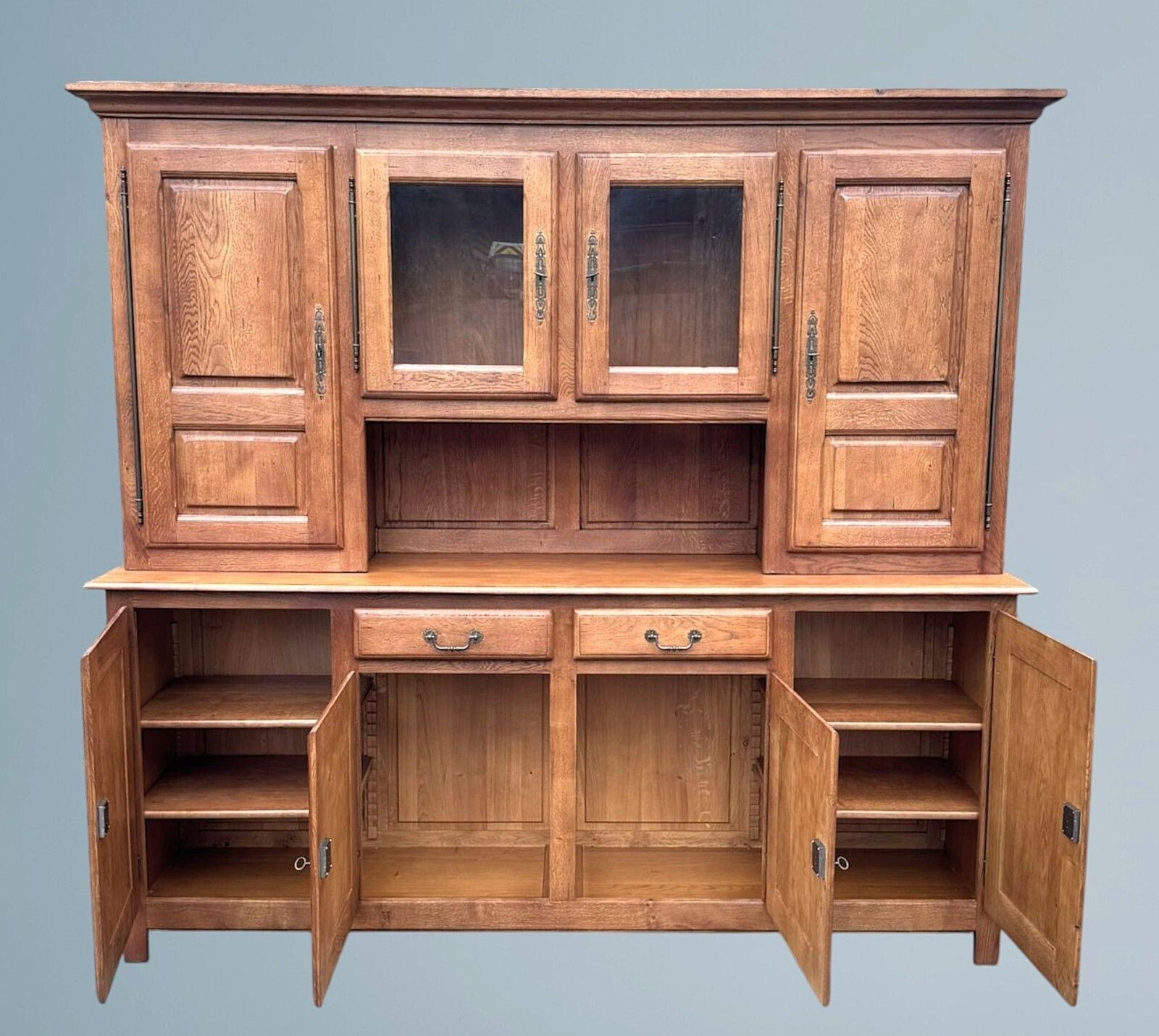 photo for sale Large Oak Kitchen Dresser / Oak Bookcase / Oak House Keepers Cupboard