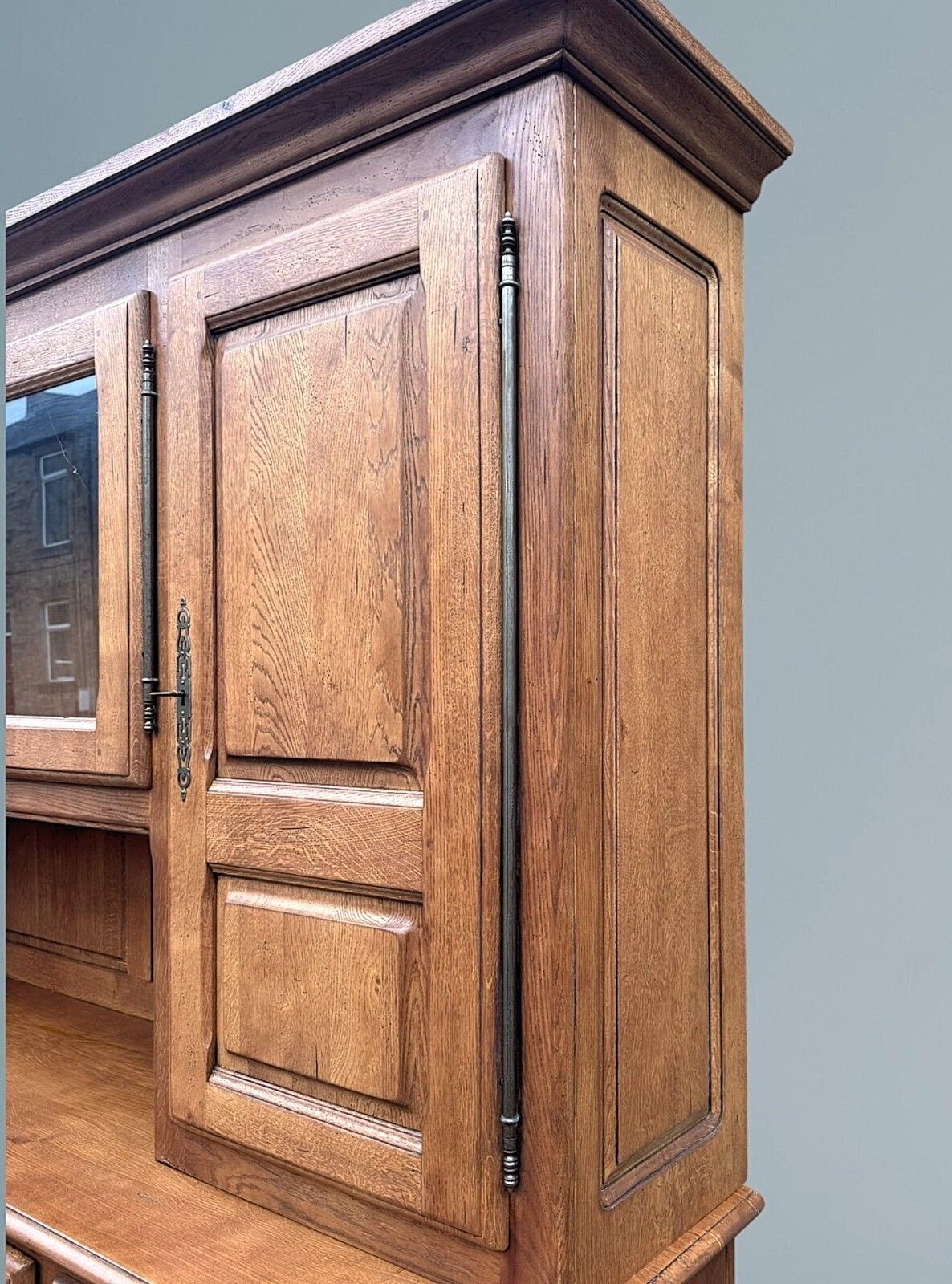 photo buy Large Oak Kitchen Dresser / Oak Bookcase / Oak House Keepers Cupboard