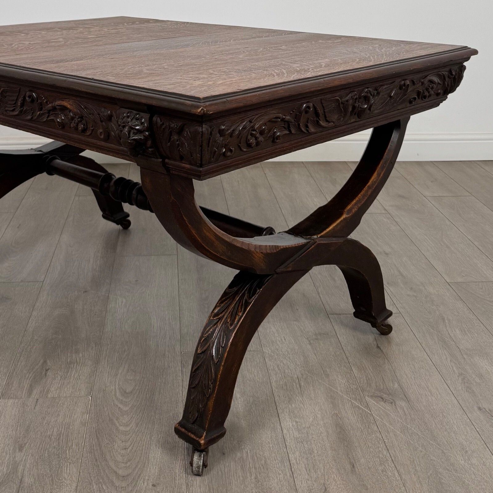 Antique 19th Century Victorian Carved Oak Centre Table photo Furniture