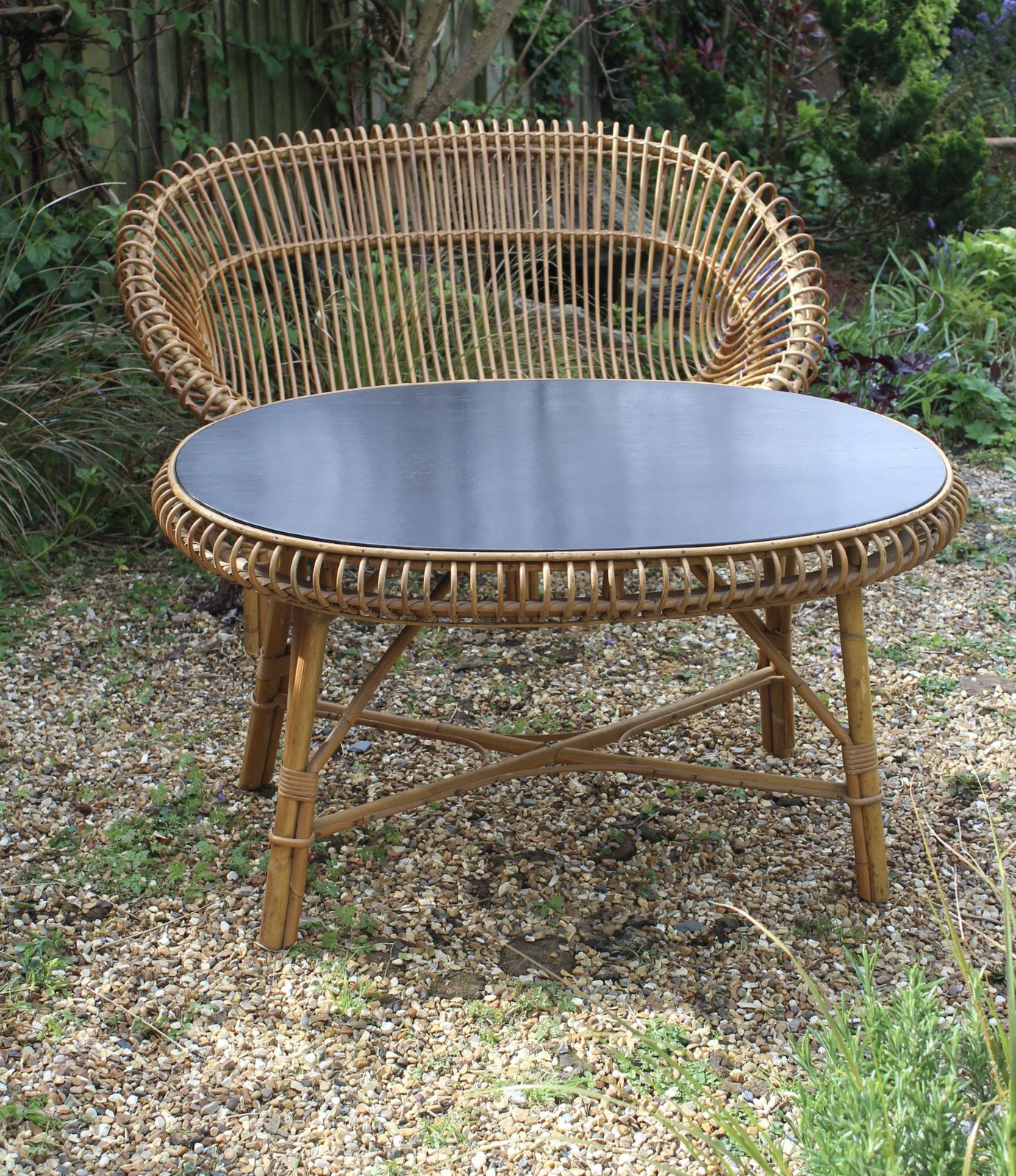 Franco Albini Wicker Coffee Table photo vinterior
