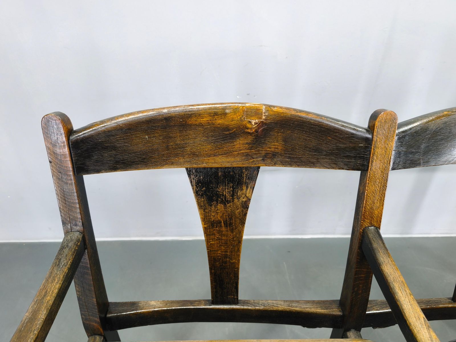 Rare 1920s Czechoslovak Beech Wood Cinema Bench Seating photo vintage