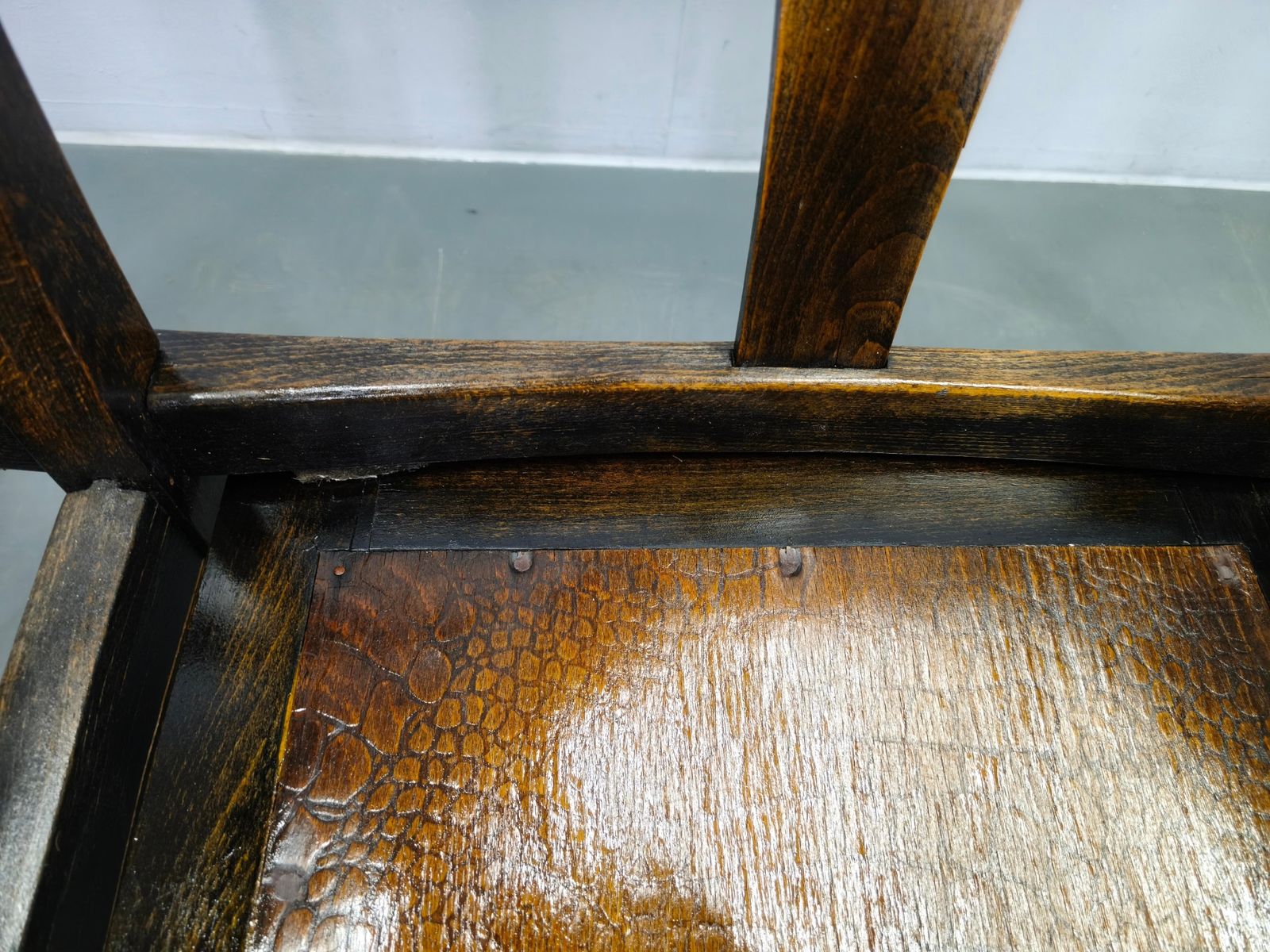 Furniture Rare 1920s Czechoslovak Beech Wood Cinema Bench Seating photo