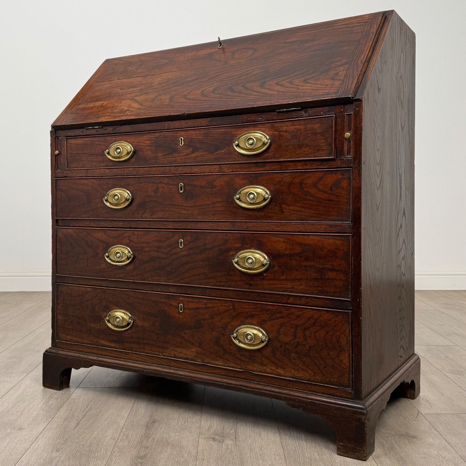 Antique 18th Century Georgian Oak Bureau photo for sale