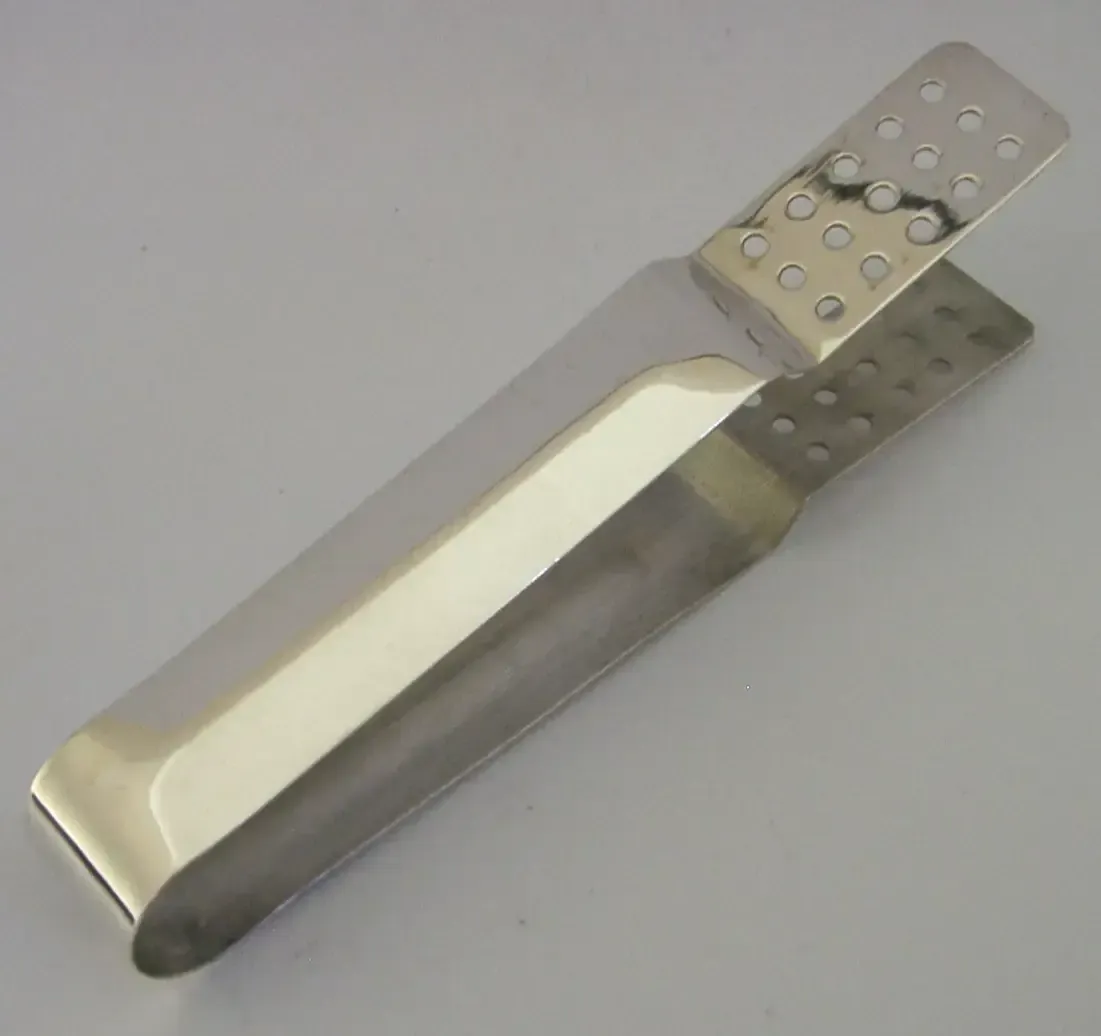 photo furniture English Sterling Silver Tea Bag Squeezing Tongs 2013 Boxed Md Yates & Sons 38g