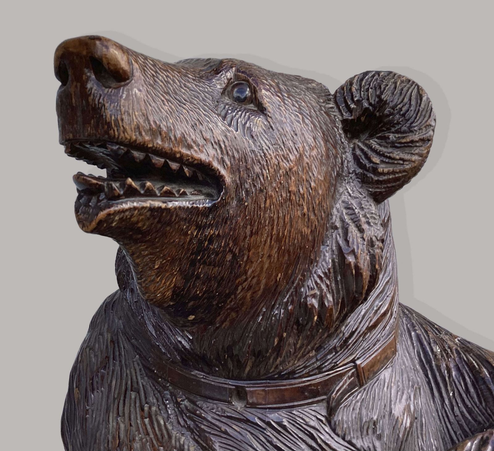 Home Decor A Charming C19th 'Black Forest' Carved Bear Stick / Umbrella Stand photo