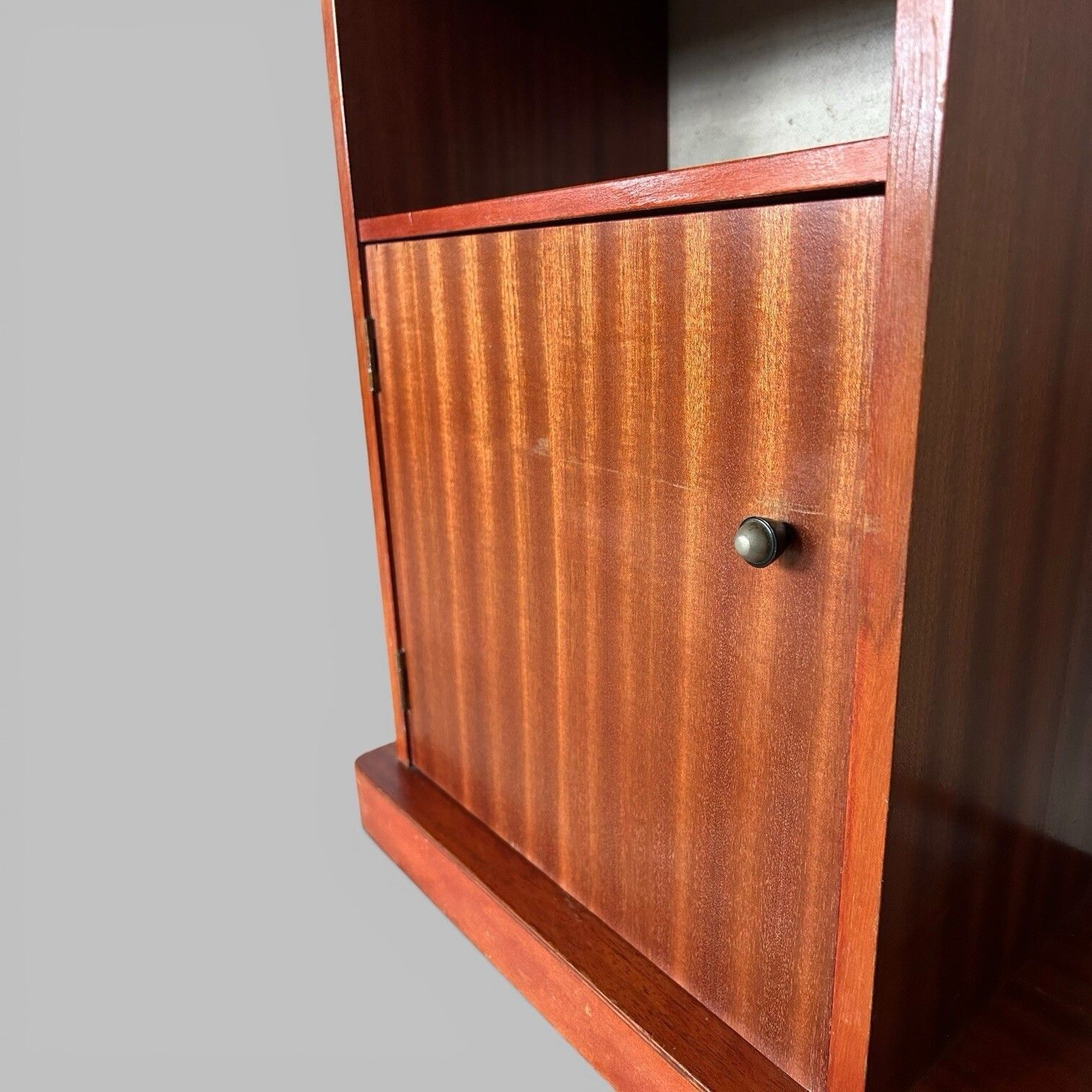 photo furniture 1960s Teak Hall Stand – Mirror Back With Drawer, Cupboard And Umbrella Tray
