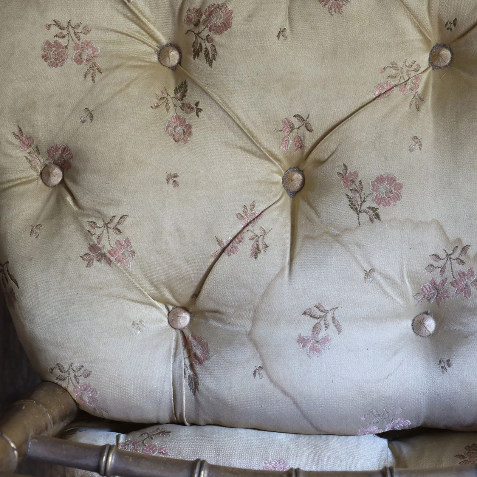 Napoleon III French Faux Bamboo Accent Chairs — Antique Pair photo vinterior