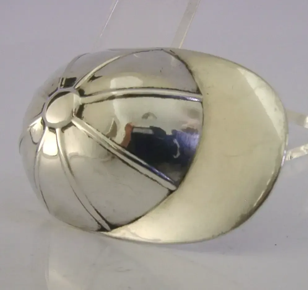 Rare Novelty Tiffany & Co Sterling Silver Caddy Spoon Jockey Baseball Cap C1960 photo furniture