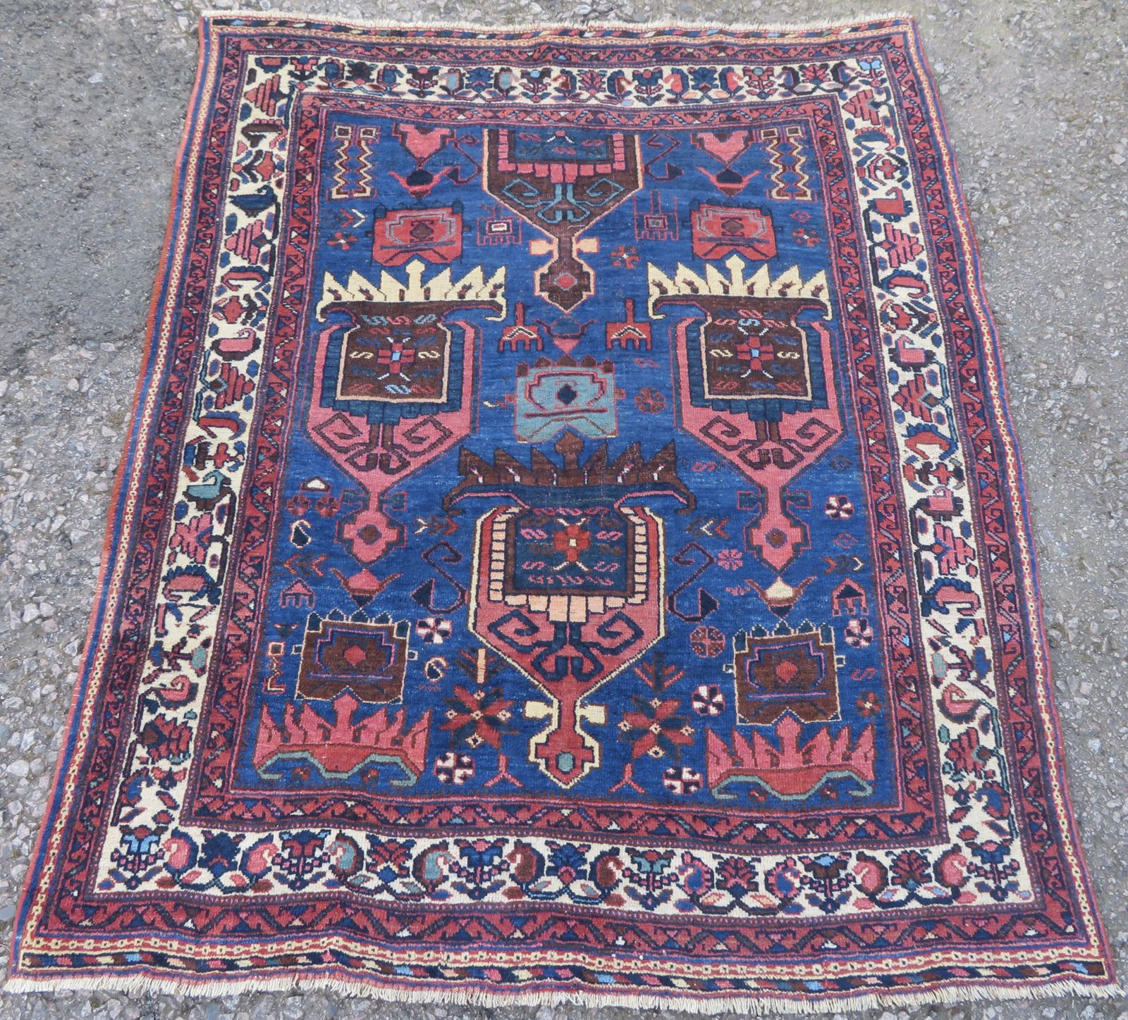 Collectors Early Antique Tribal Rug. 145cm X 120cm.
