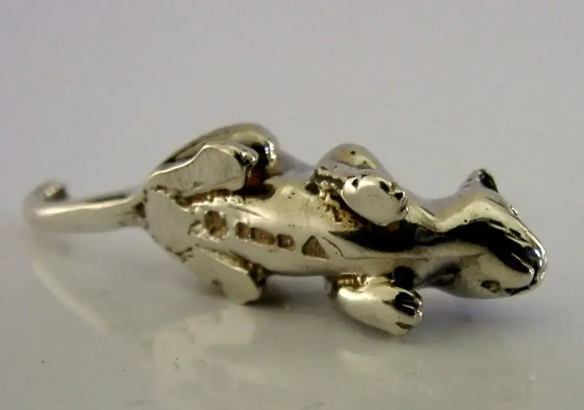 Brian Fuller Blf Sterling Silver Cast Cat Figure London 2000 Designer Animal photo 115.0