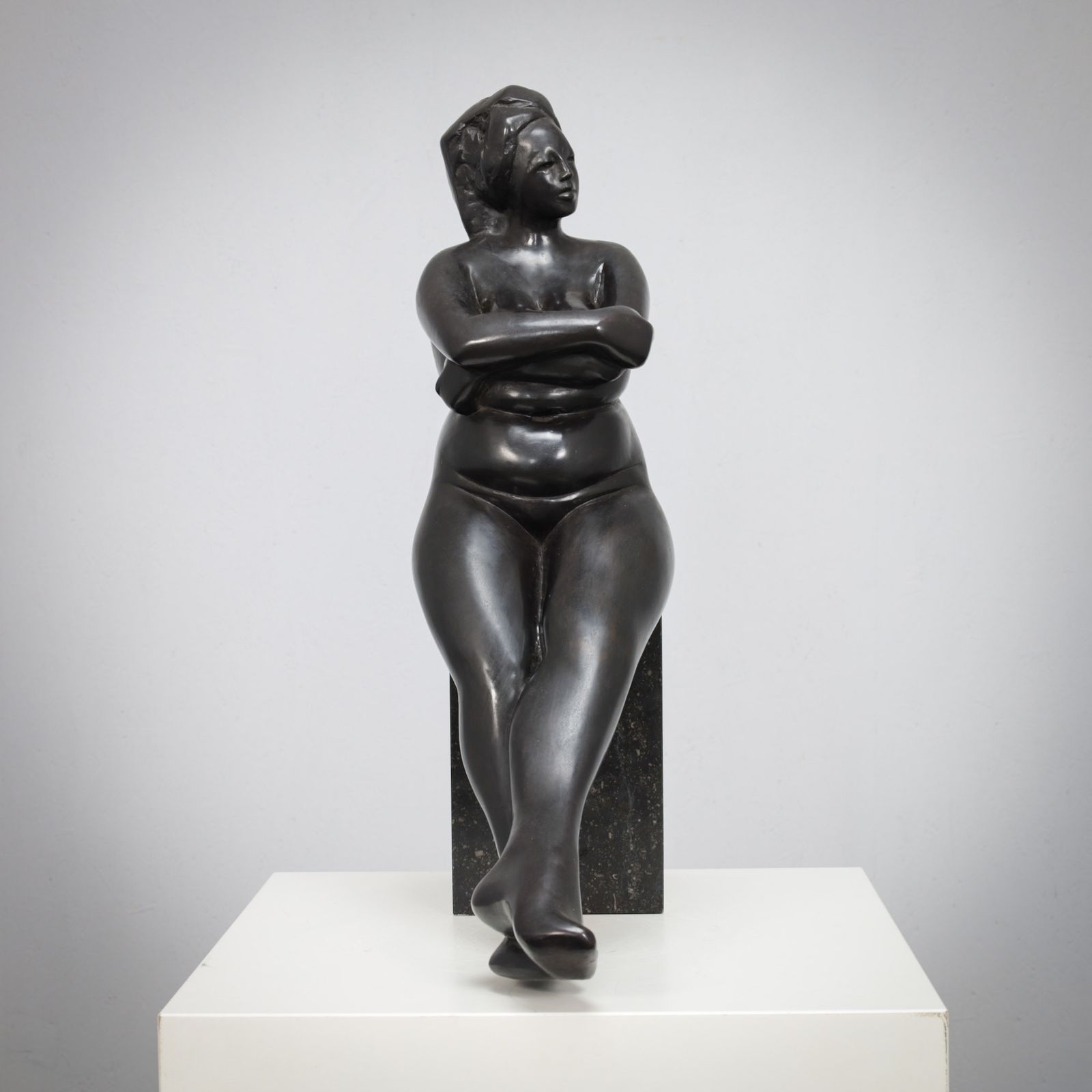 Seated Female Sculpture By Francine Govers, Netherlands, 1990s photo furniture