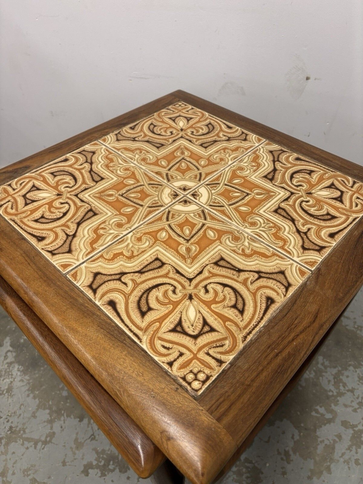 G Plan Mid Century Nest Of Tables Teak Tile Top Side Tables Vintage Retro Set photo 195.0