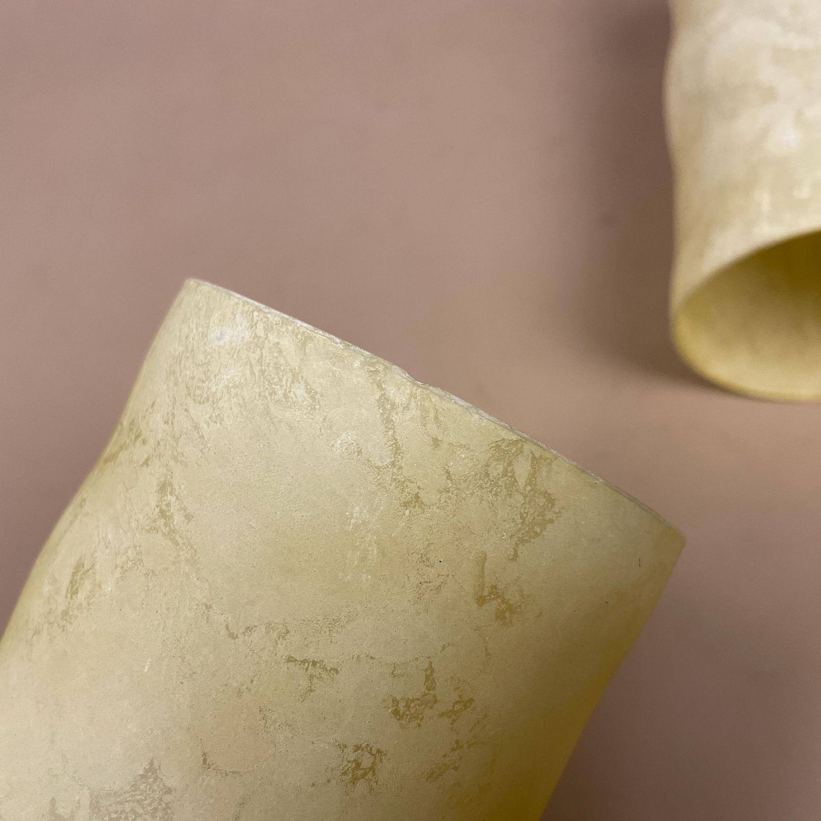 Lighting Pair Glass French Lamp Shade Cylinder Pendant, Marbled Pattern Art Deco Lightcream photo