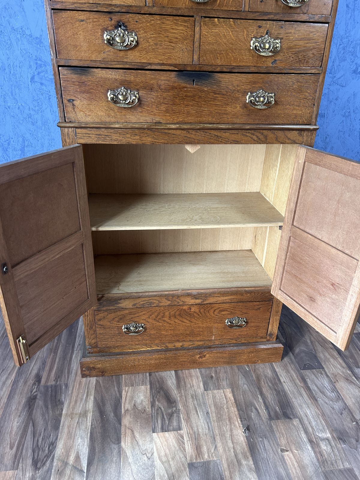 photo furniture An Early 20th Century Oak Dentist Dental Cabinet Cupboard Antique Arts & Crafts