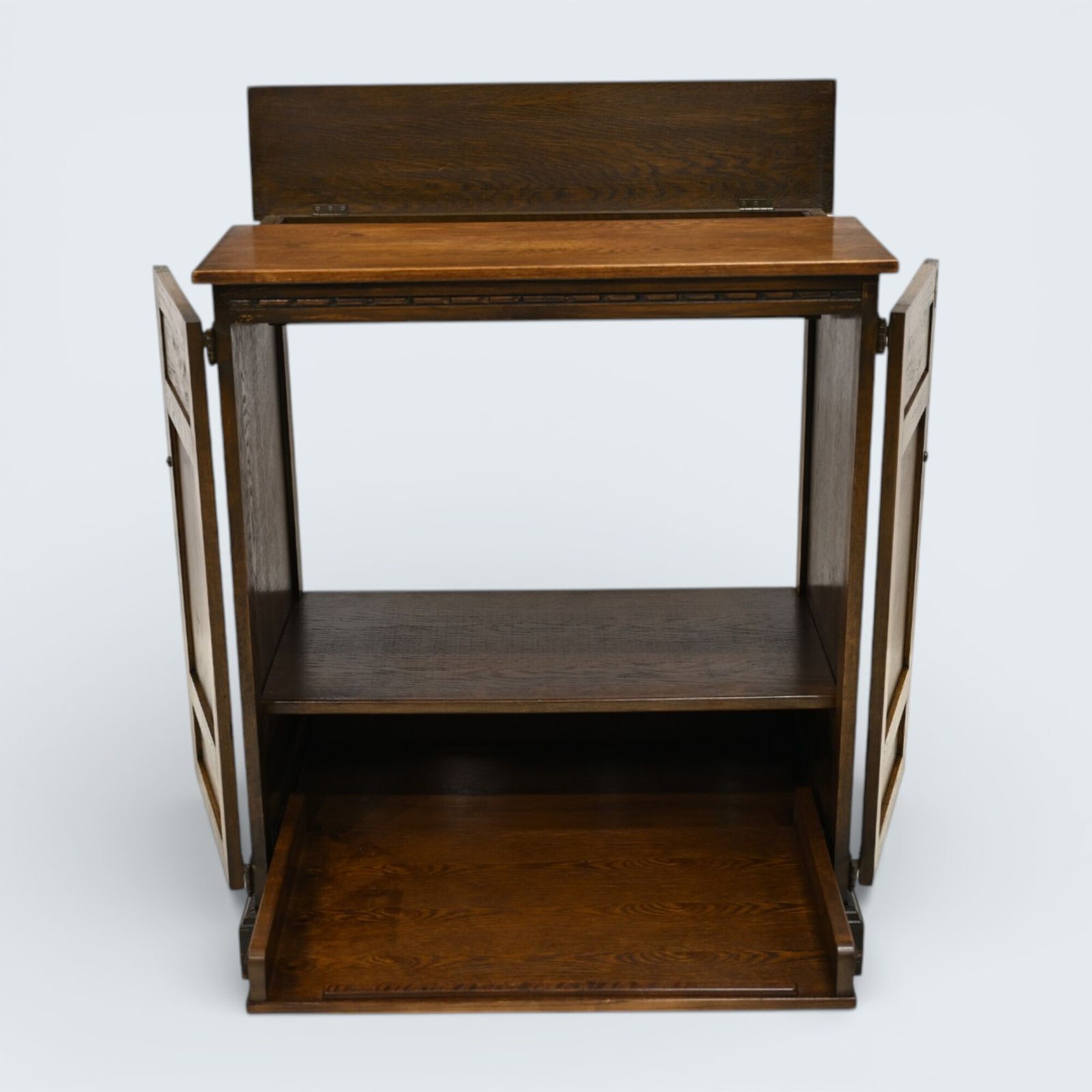 photo vinterior Old Charm Oak Tv Video Cabinet Light Oak Gold Diamond Free Uk Delivery*