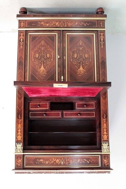 Secretary In Marquetry Napoleon III photo furniture