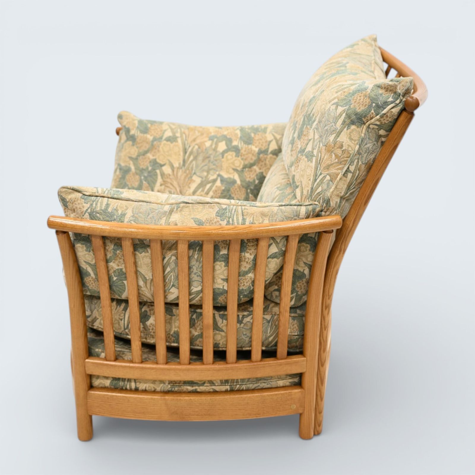 Ercol Renaissance Easy Chair Genuine Ercol Upholstery Light Finish Free Delivery photo for sale