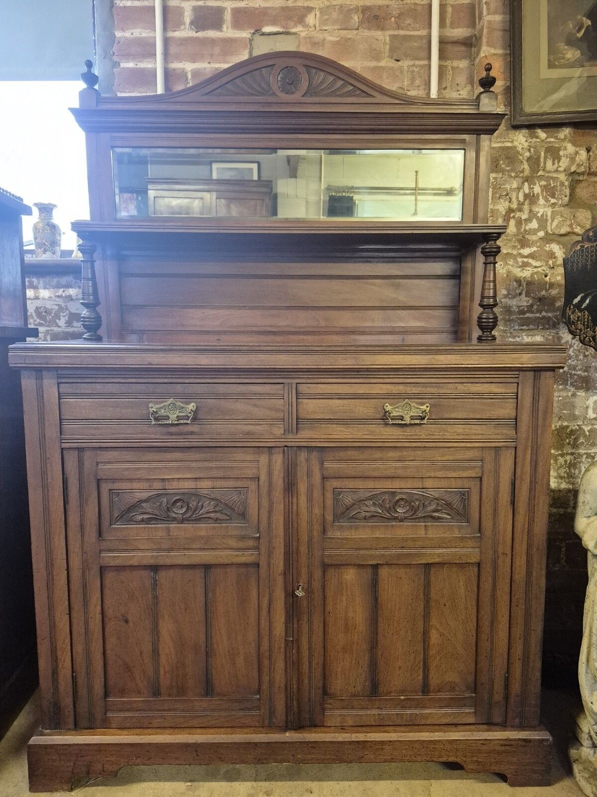 A Boho Character Victorian/Edwardian Mirror Back Mahogany Chiffonier Sideboard photo 349.0