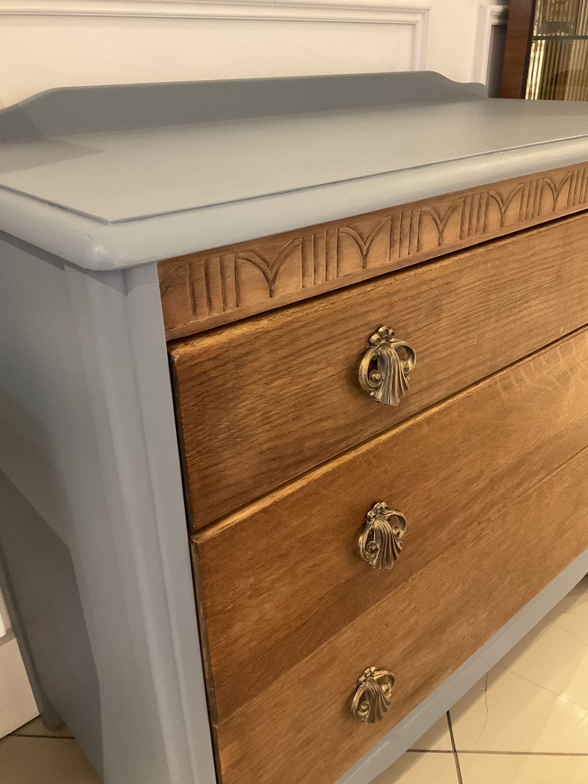Furniture Harris Lebus Mcm Vintage 3 Drawer Chest Of Drawers photo