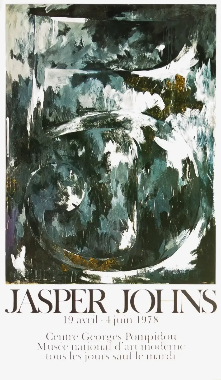Jasper Johns   Original Poster Of 1978 Exhibition Paris Center Pompidou Art