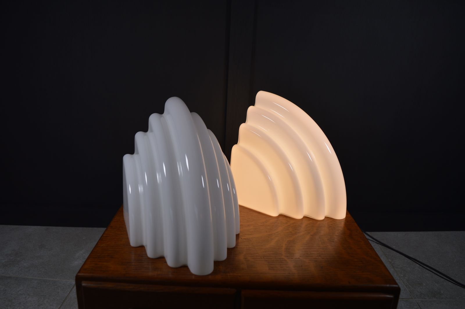 photo vinterior Pair Of Art Deco Revival Kai Wall Lamps By Kazuhide Takaham