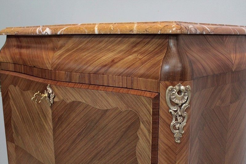 Secretary Louis XV Style Marquetry 20th photo vinterior