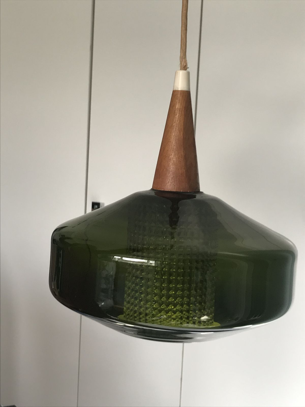 1960's Danish Glass Pendant Lamp By Carl Fagerlund For Orrefors