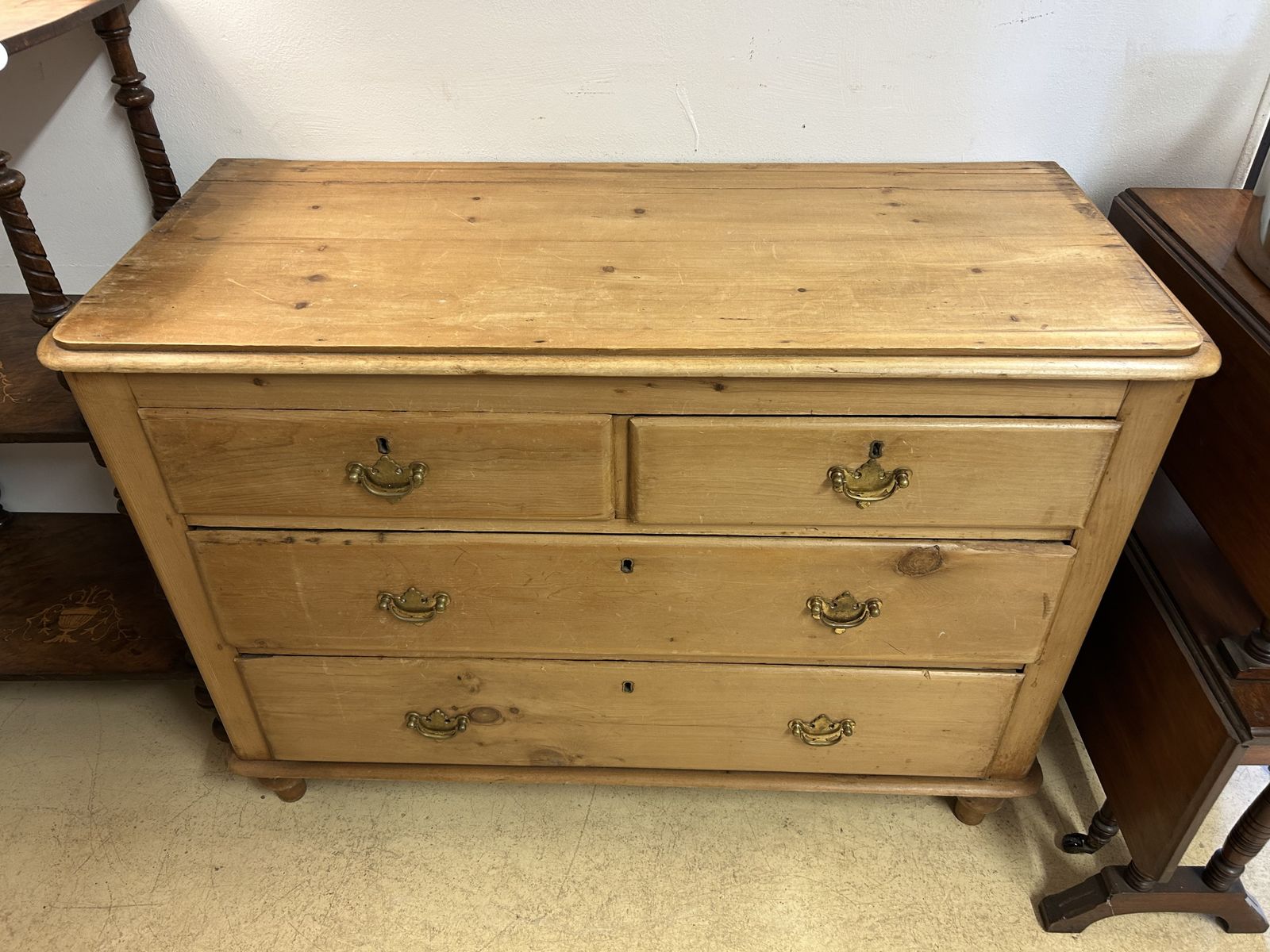 Victorian Pine Chest Of Drawers