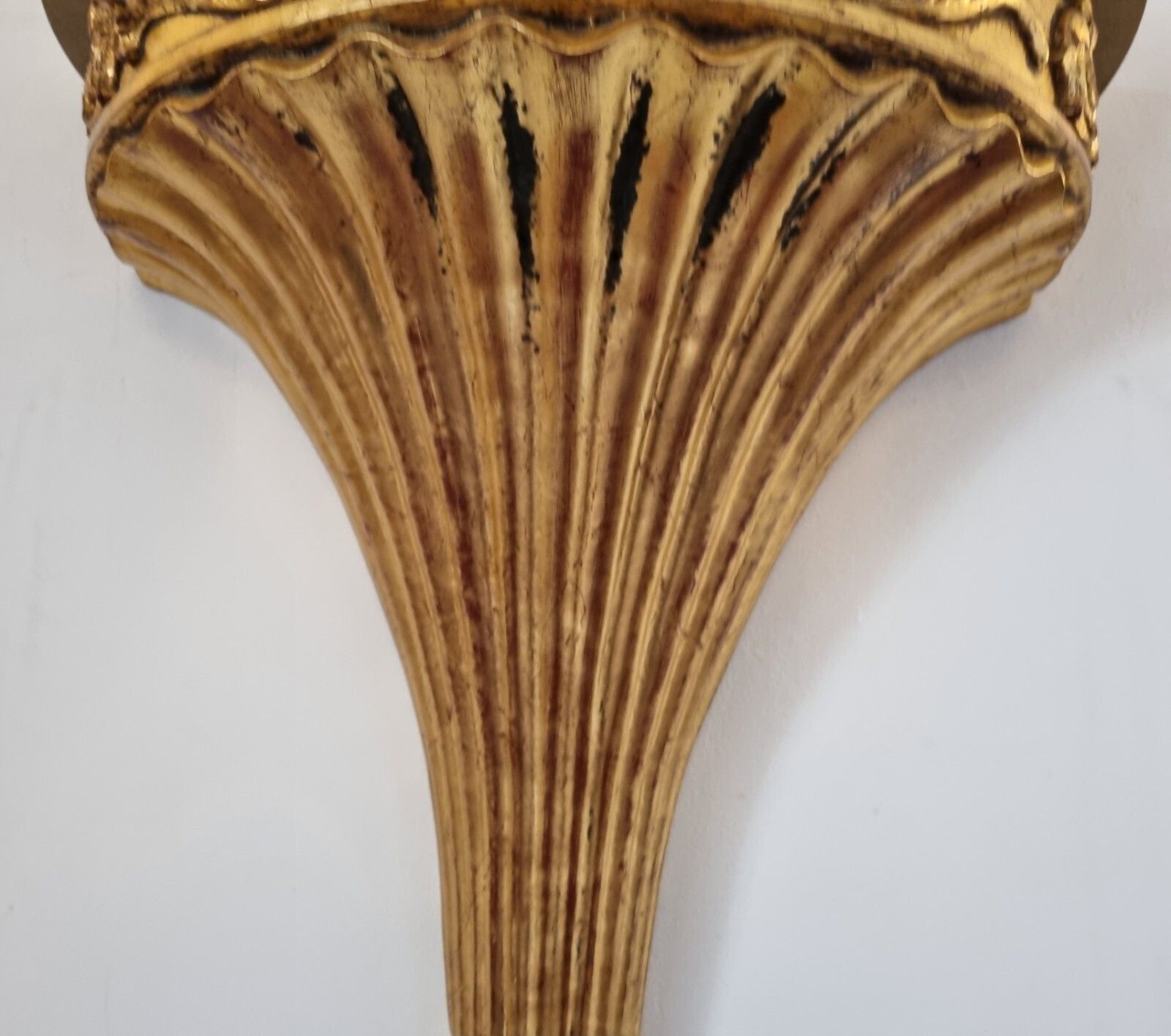 photo for sale Vintage Large Ornate Gold Resin Wall Shelf Rococo Hollywood Regency Style 62cm