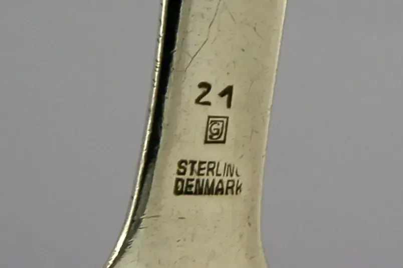Good Size Georg Jensen Sterling Silver Pattern 21 Spoon 1939 Arts & Crafts photo vintage