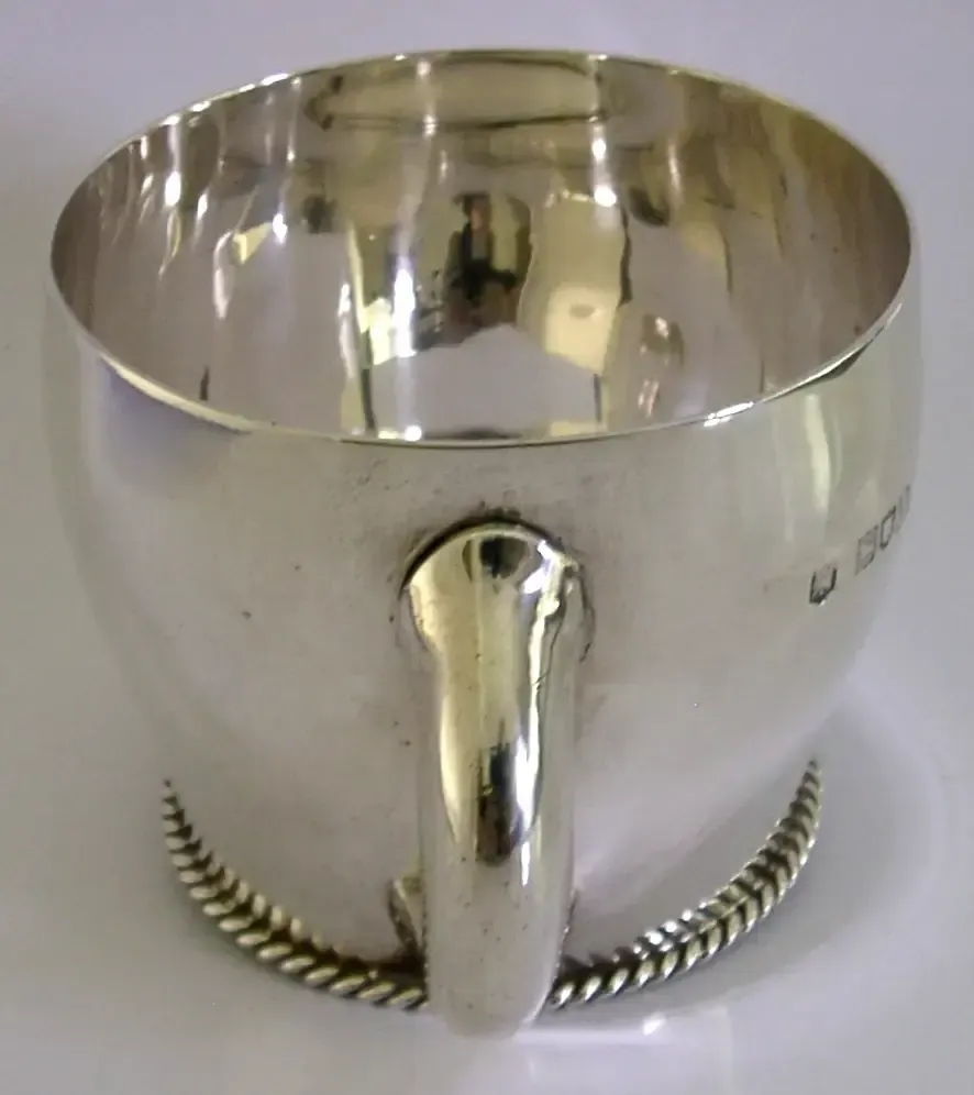 Heavy 186g Arts & Crafts Sterling Silver Porringer Cup Bowl 1905 Antique photo buy
