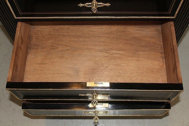 Napoleon III Secretary In Blackened Wood 19th photo vintage